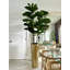 Fiddle Faux Fiddle Leaf Fig Tree in Metal Planter-2083095699-2083095697