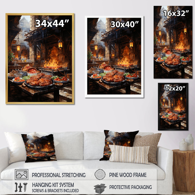 Barbecue Baxterly, H 40 po x l 30 po x P 1,5 po, Toile tendue