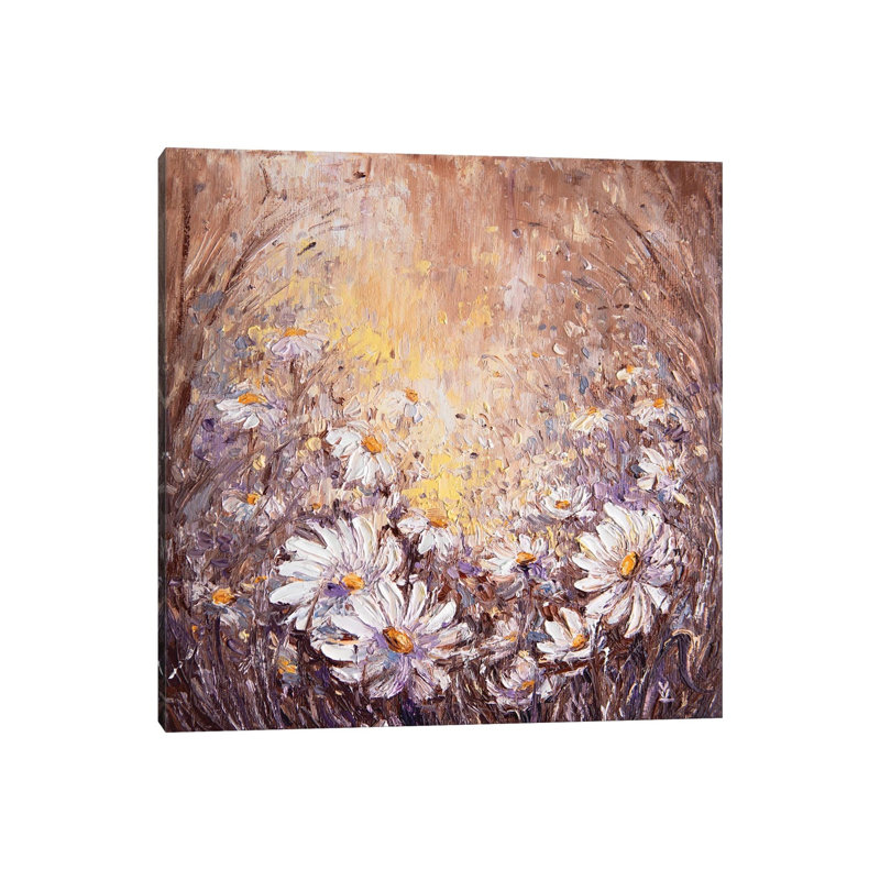 Daisies by Vlada Koval - Painting on Canvas, 66.04 cm H x 66.04 cm W x 1.91 cm D, Wrapped Canvas