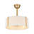 Hassler 19'' 4 - Light Natural Rope/Patinaed Brass Finish Fandelier with Remote Control