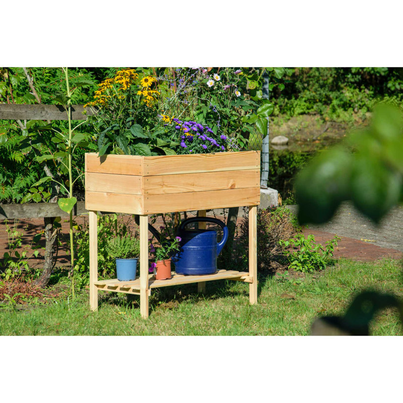 Handmade Wood Raised Bed