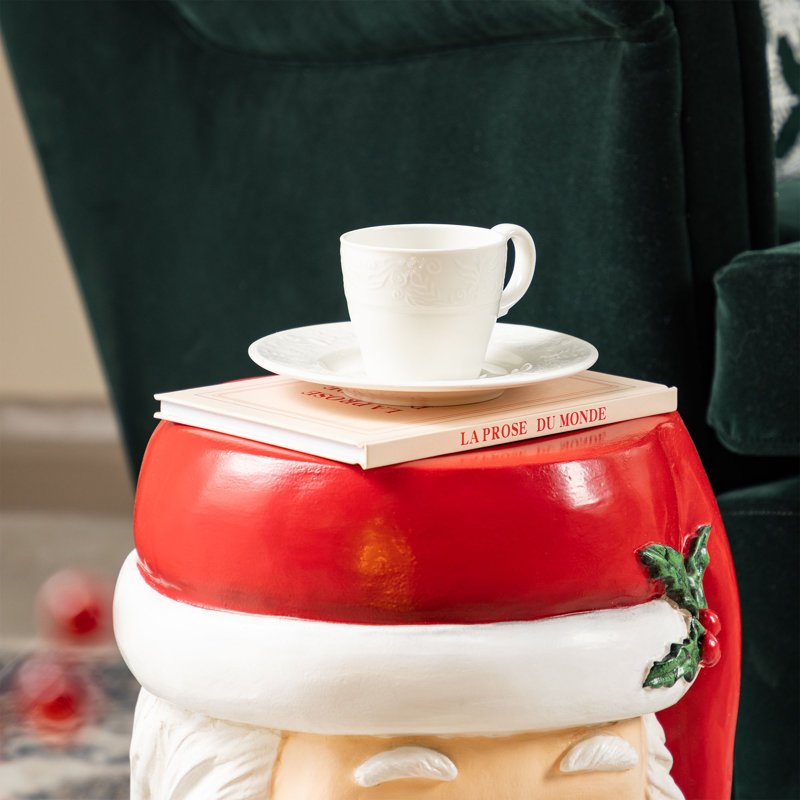 Tabouret de père Noël ou table d'appoint H 16 "H Christmas