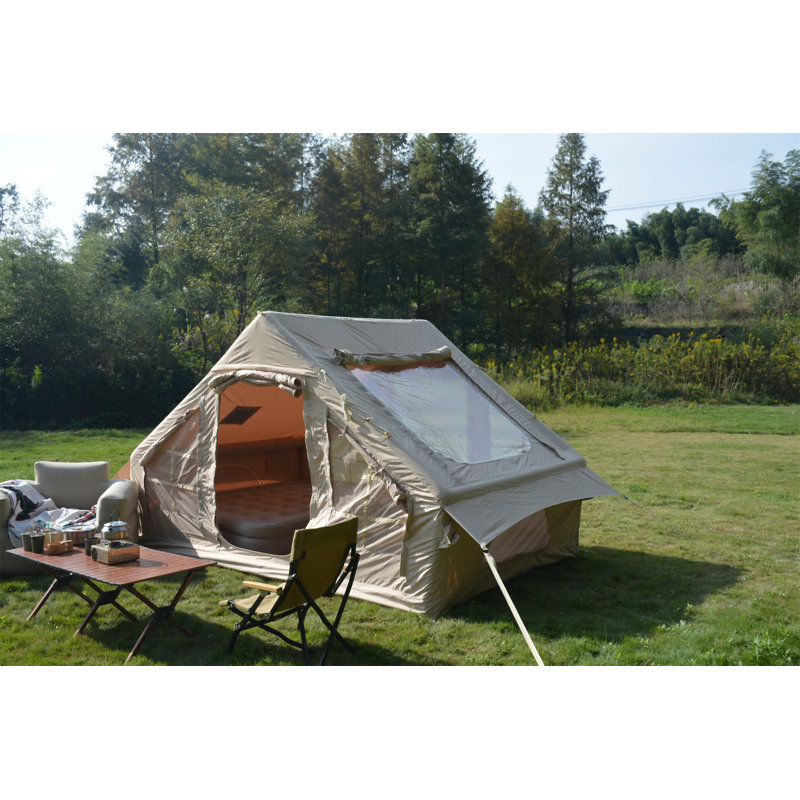 Tente de camping gonflable 4 saisons avec structure gonflable haute performance et structure gonflable pour 4 à 6 personnes
