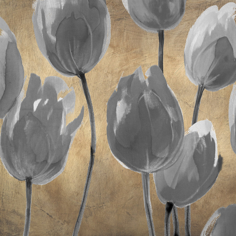 Grey Tulips I by Luca Villa - Wrapped Canvas Art Prints, 70cm H x 70cm W x 4cm D