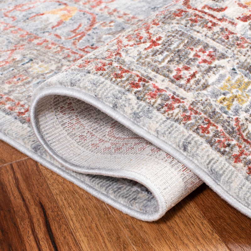 Tapis oriental gris clair / brun, Carré 6 pi 7 po