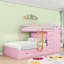 Lit superposé double en bois avec tiroirs de rangement et garde-robe-1818008021