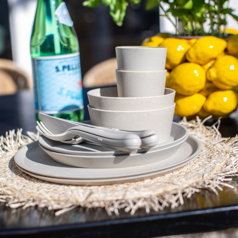 Piece Dinnerware Set - Service for 3, Nature