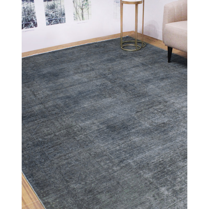 One-of-a-Kind Retisha Handmade Kilim 8'7" x 11'5" Wool Gray/Black Area Rug