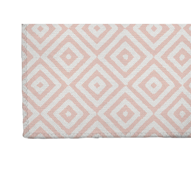 Ikat Eye Kids Play Mat, Pink, Rectangle 4' x 6'