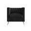 Fauteuil carré en velours Cramlington-99419303
