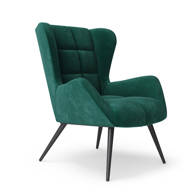 Dalton Accent Chair Blue Velvet, Green