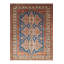 Tapis orange lavable à la machine à motif tissé orange et bleu-1622356526