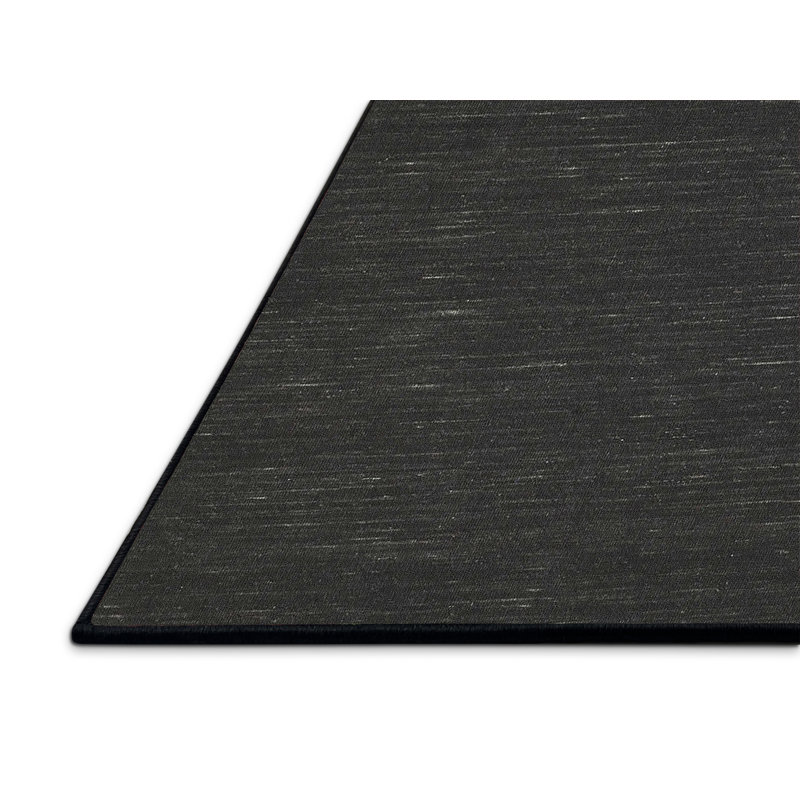 Tapis de zone noire contemporaine, Rectangle 5 pi x 8 pi