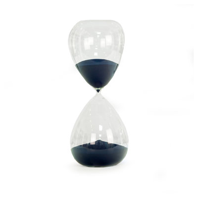 Emelle Handmade Glass Abstract Hourglass Decorative Object