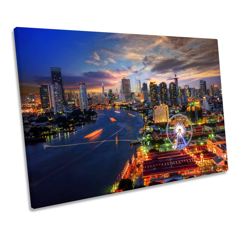 Bangkok Thailand Skyline - Wrapped Canvas Print, 61cm H x 91.4cm W x 4cm D