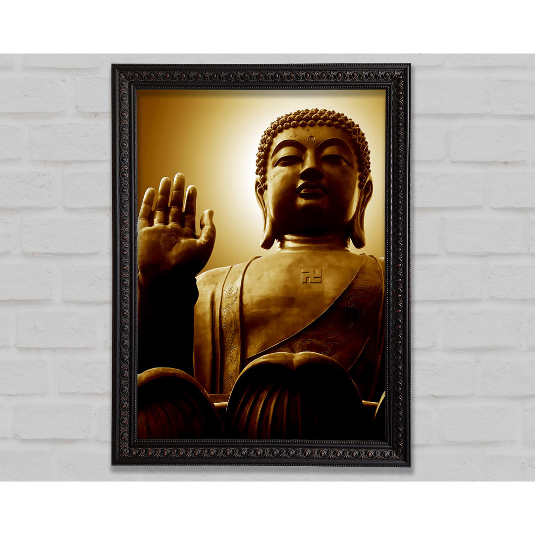 Sepia Buddha Statue - Druck