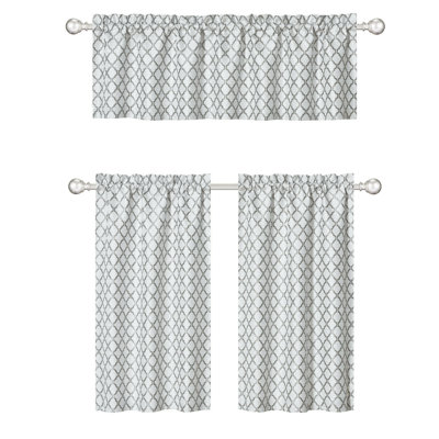 Andresky Geometric Tailored Kitchen Curtain