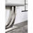 Accented U - Shaped Base Table With White Faux Marble And Spacious Surface Rectangular Beveled Sides