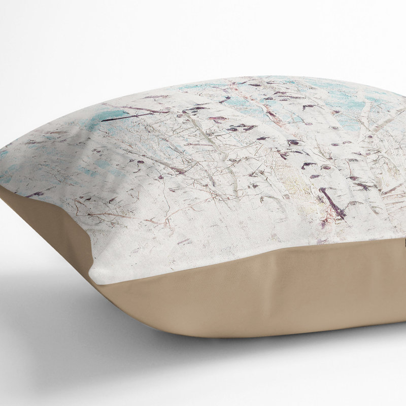 Floral Square Cushion, 55cm H x 55cm W x 20cm D, Stone