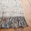 Tapis gris clair / ivoire en laine tissé à la main et à plat-1095802975