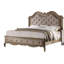 Lit tapissier standard à profil bas en bois massif touffeté Tasker-1716680613