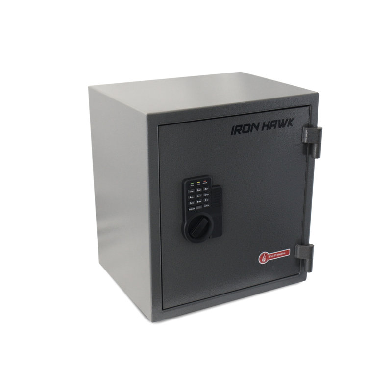 Coffre-fort pour information de grand bureau - acier, 19,35 po Hauteur, 17,37 largeur, 14,61 profondeur, 78,73 lb, fabrication en acier gris durable