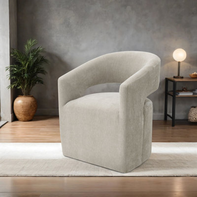 Fauteuil rustique de style contemporain avec dossier à roulettes