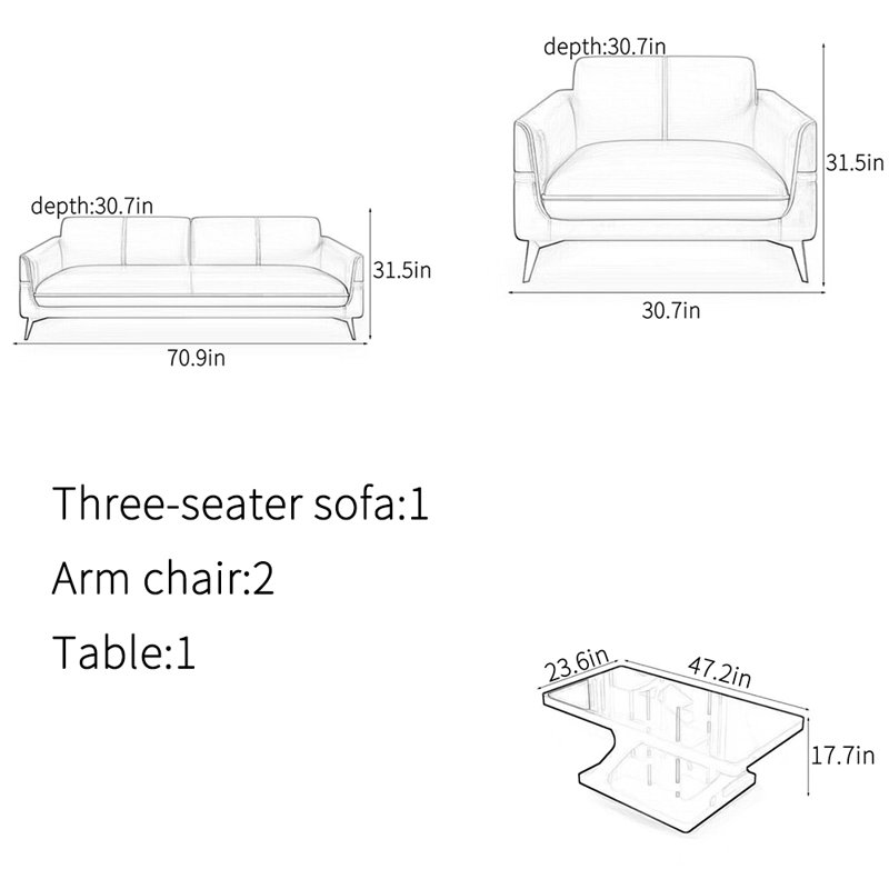 Modern elegant office sofa set