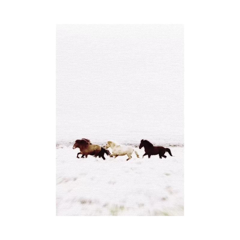 Wild Horses Iceland VIII by Monika Strigel - Print on Canvas, 45.72cm H x 30.48cm W x 1.91cm D, Wrapped Canvas