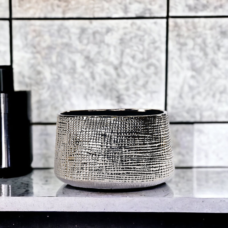Vase de table en céramique Rajish, Argent