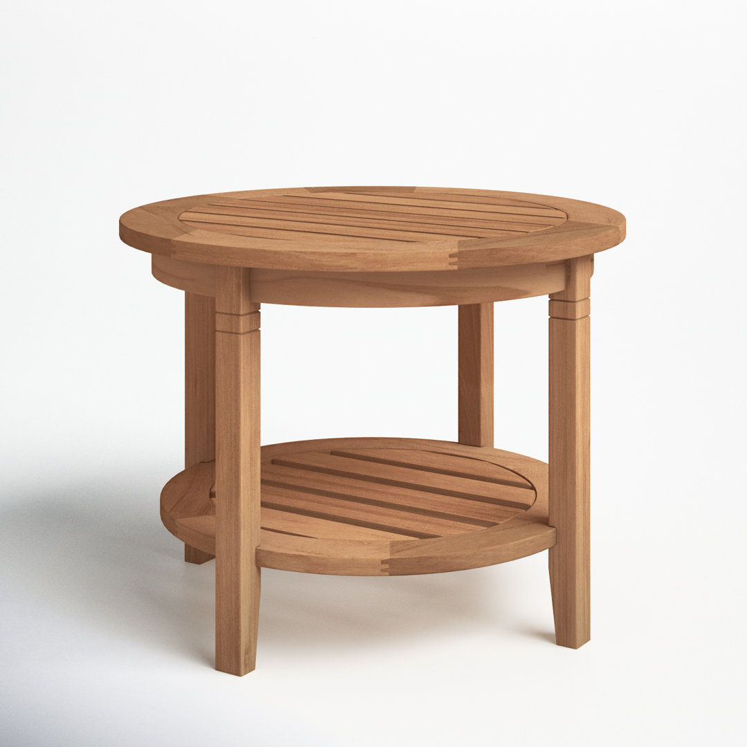 Colden Round Teak Outdoor Side Table , in. W in. D Birch Lane™ 