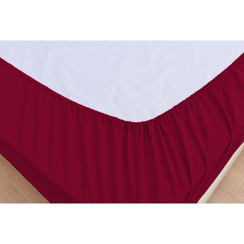 Ensemble de draps en rayonne de bambou, Complète, Rouge