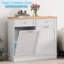 Armoire poubelle double inclinable 10 gallons avec prise de courant Havant-108486358