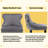 Modern Velvet Upholstered Bar Stools Counter Height Barstools Set of 2-1600001223