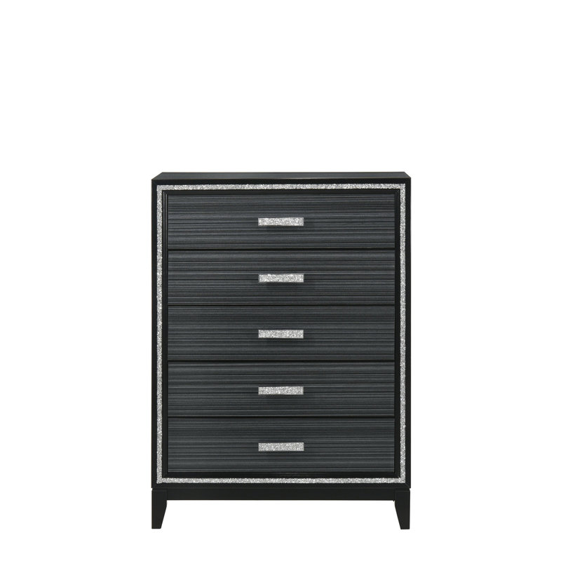 Commode vieillie Haiden, Noir