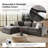 Cioffi Oversized L Shaped Modular Cloud Sectional Sofa with Removable Cushion Cover-432974613-432974615-432974619
