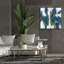 Art mural sur toile Wrought Studio ™ «Blue Texture 1 Gold» par Danhui Nai-1583713560