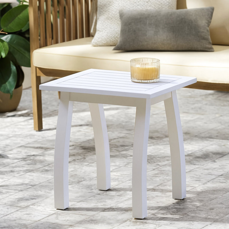 Weather - Table d'appoint en bois d'unité centrale blanche de 15 po de largeur, stable pour une utilisation quotidienne, essentiels fonctionnels