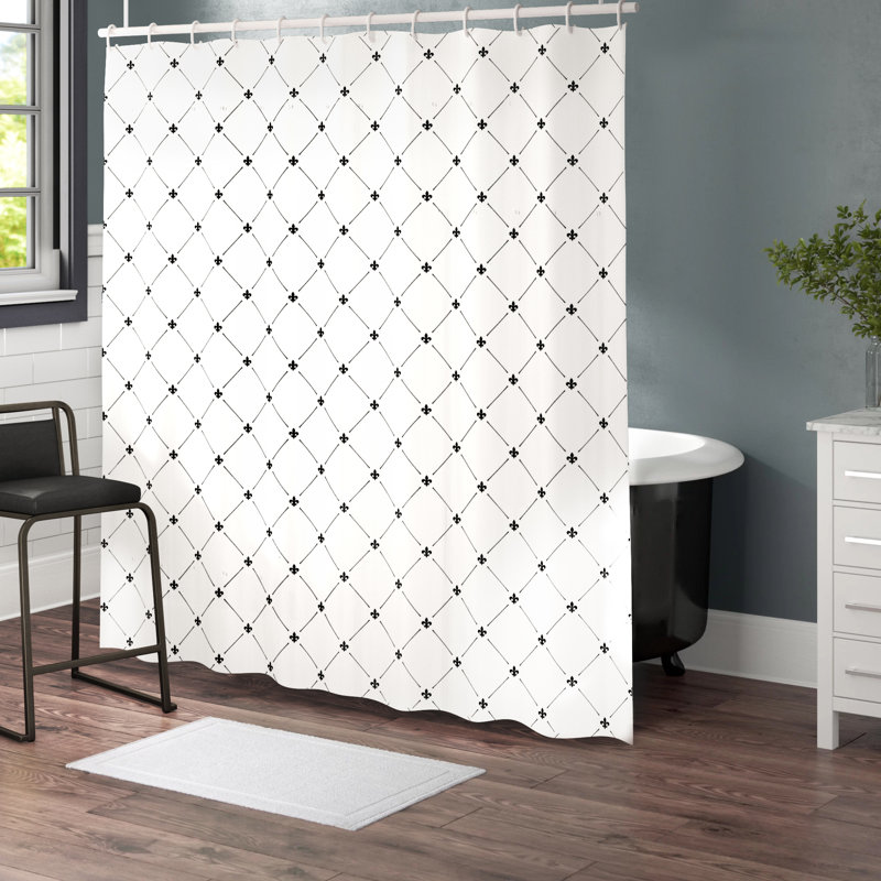 Rideau de douche Kavanagh Fleur De Lis, H 84 po x l 69 po