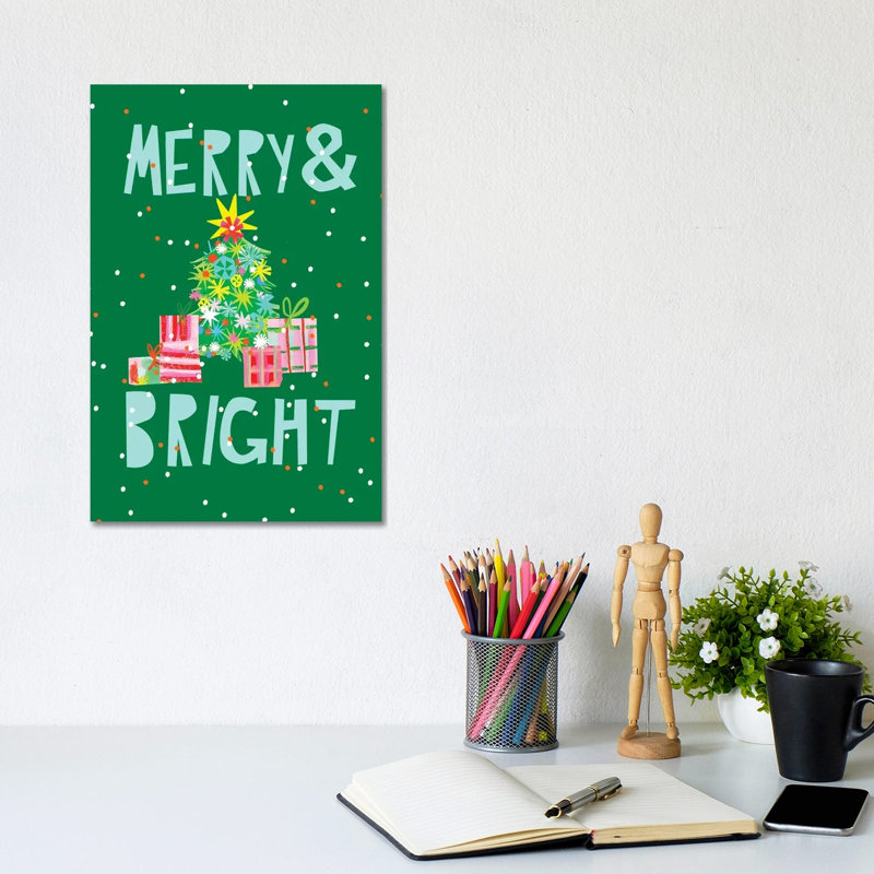 Merry and Bright Vi 1 Piece Wrapped Canvas Wall Art, 20.32 cm H x 30.48 cm W