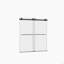Porte de douche coulissante double sans cadre, verre trempé clair de 5/16 po (8 mm), couche épaisse facile à nettoyer-117354411