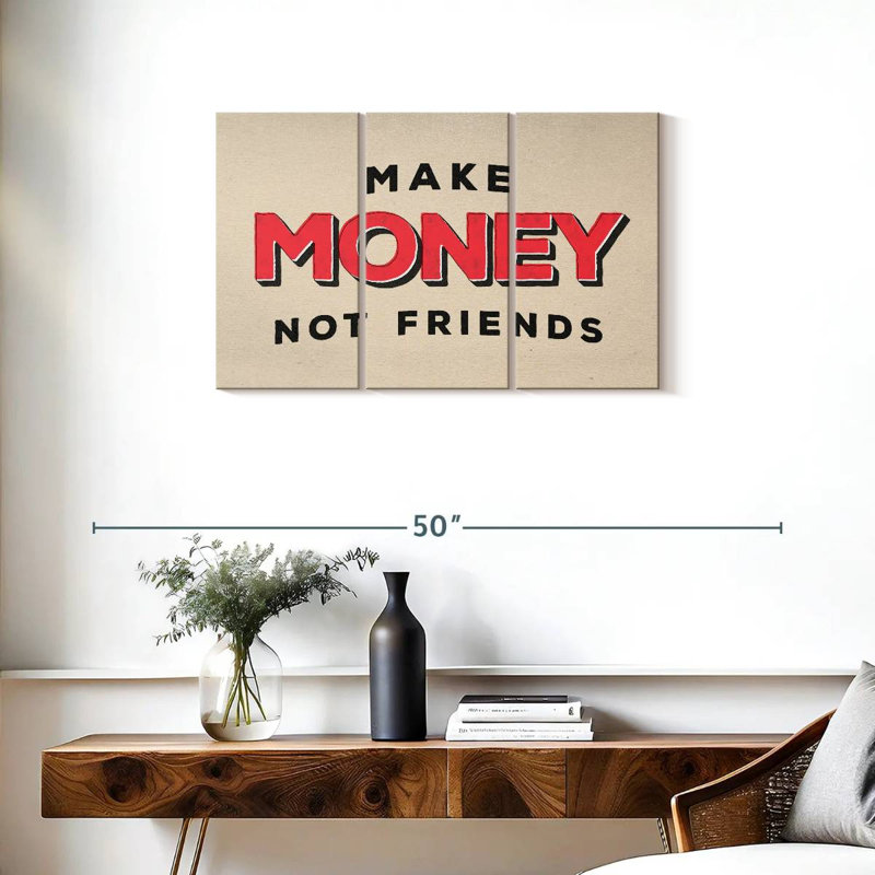 " Make Money " by HustleBroIllustrations 3 - Pieces, 20" H x 33" W x 1.25" D