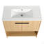 Meuble-lavabo 36 po avec lavabo en céramique, 2 portes à fermeture douce, meuble-lavabo autoportant, contreplaqué-126271338