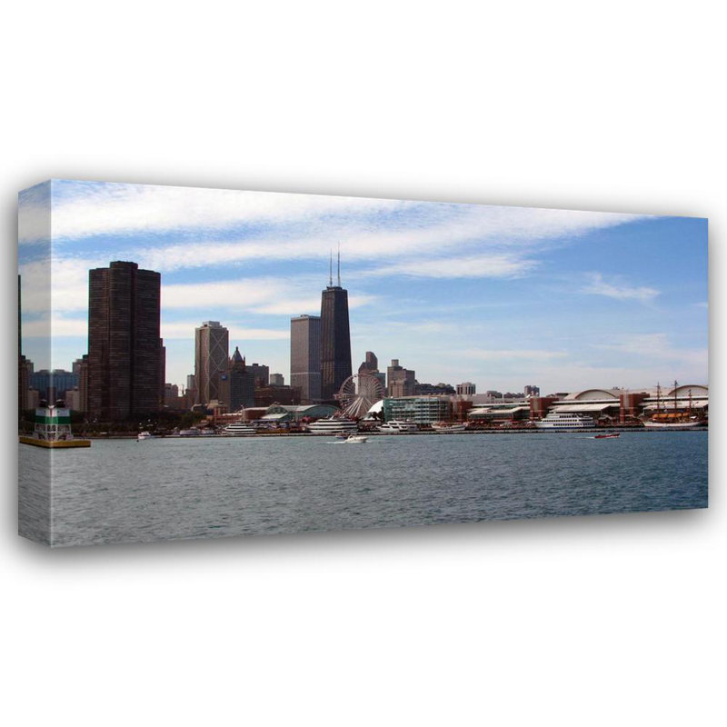 Chicago Navy Pier et lac Michigan, H 22 po x l 40 po