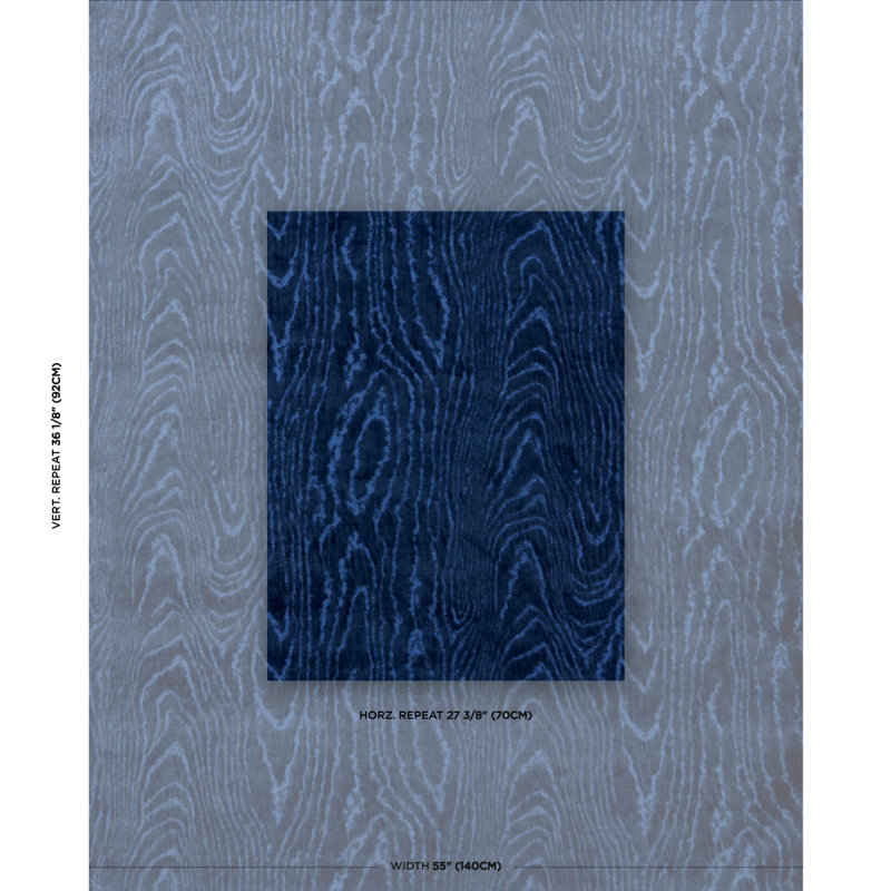 Marisa Moire Velvet Fabric, Lapis