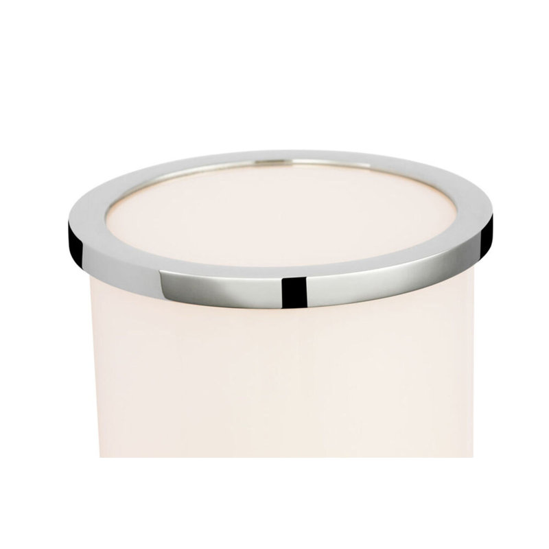Percy 14" Single Bath Sconce with White Glass, Polished Nickel