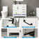 Grazio 36" Modern Single Bathroom Vanity with Ceramic Sink Top, Faucet, Eco-friendly Hand Paint, Assembly Required