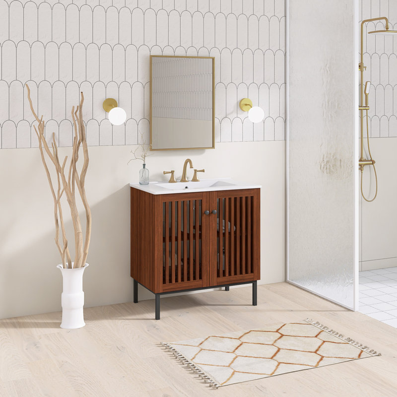 30'' Single Bathroom Vanity With Ceramic Top