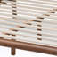 Solid Wood mid-century modern design, King Platform Bed, Ash Walnut 76.8'' W X 81.3'' L X 12.8'' H-2117087000