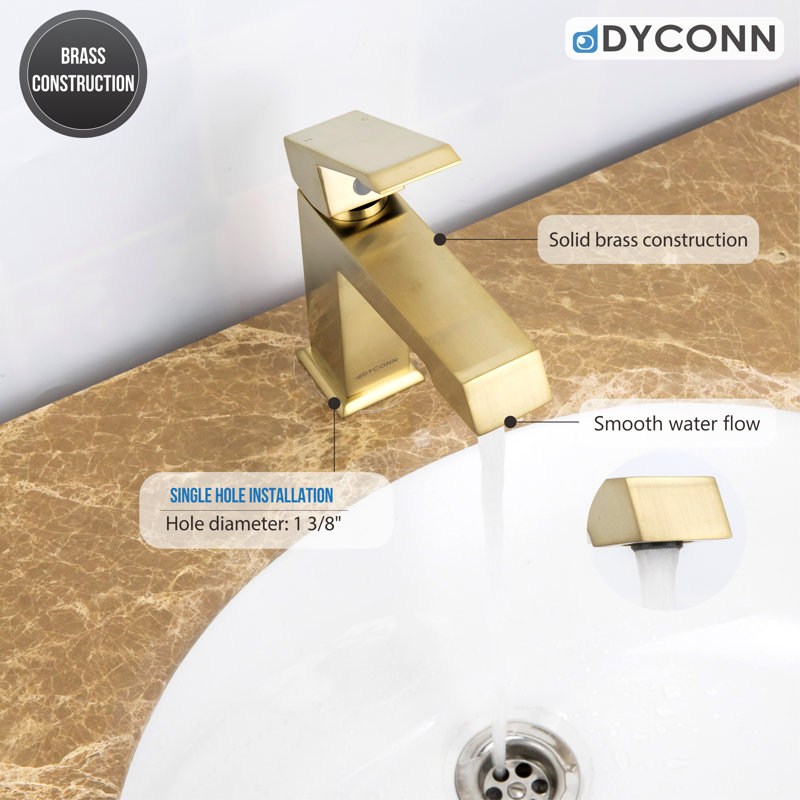 Single-Hole Single-handle Bathroom Faucet, Brass